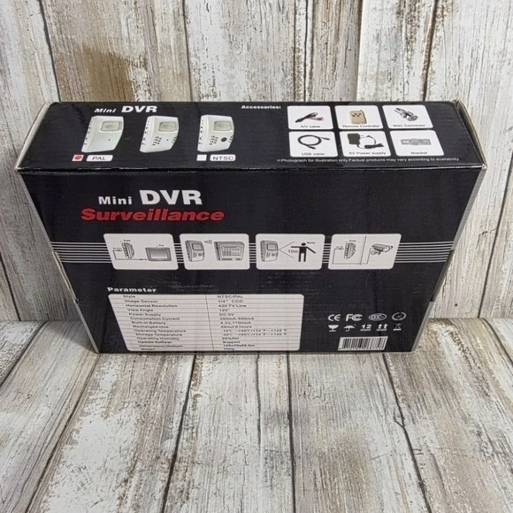 Sony NTSC Mini DVR Surveillance Motion Detector Camera 2GB CAM6601 White